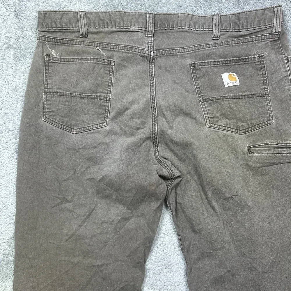 Carhartt Rugged Flex Relaxed Fit 5-Pocket Work Pants Jeans Men's 42x30 Gray SPOT
